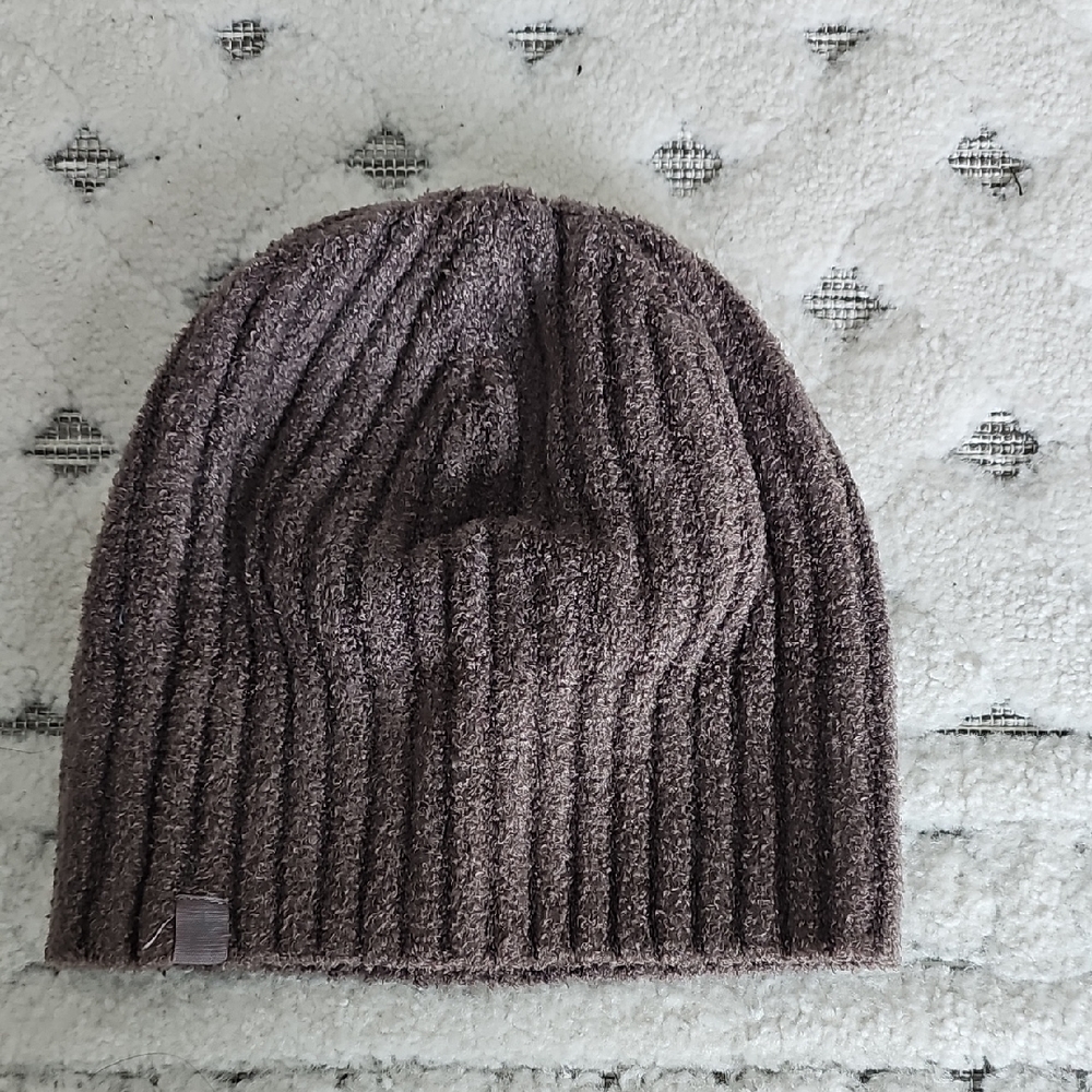 Barefoot Dreams Ribbed Knit Hat in Brown
